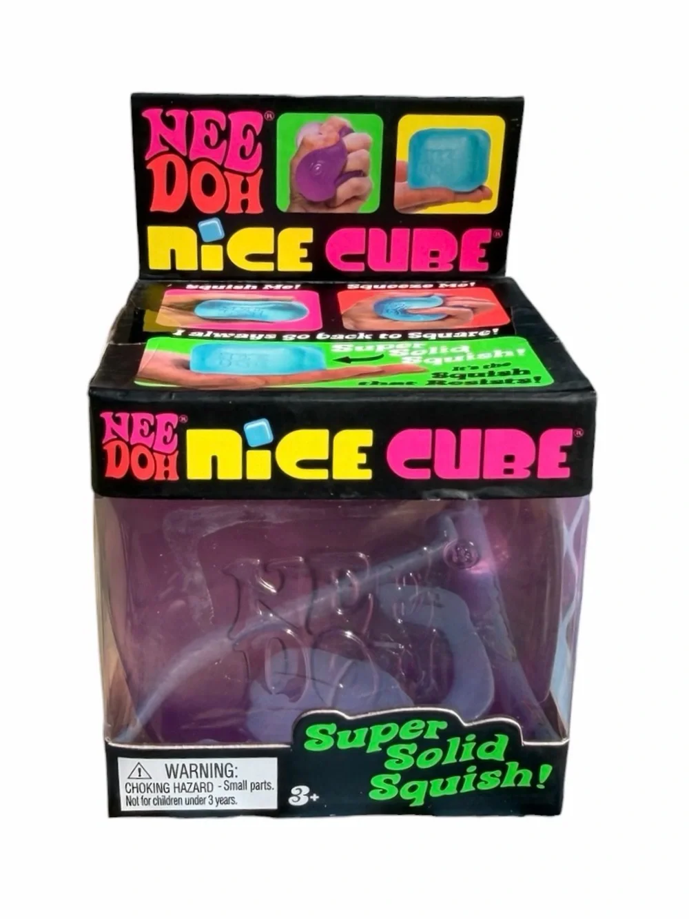 NeeDoh Nice Cube Sensory Fidget Toy by Schylling - purple, new